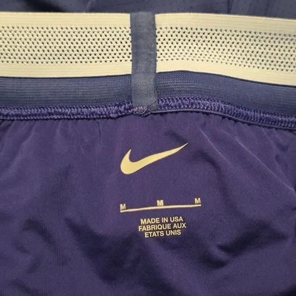 Nike Pro Elite 2 Brief Lined Running Shorts Made In USA Blue Men's Size M